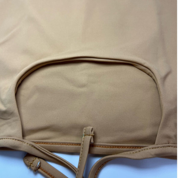 NWT Free People Toast Swim Signature Peek A Boo Top, Beige, size XS, Halter Top - Picture 8 of 12